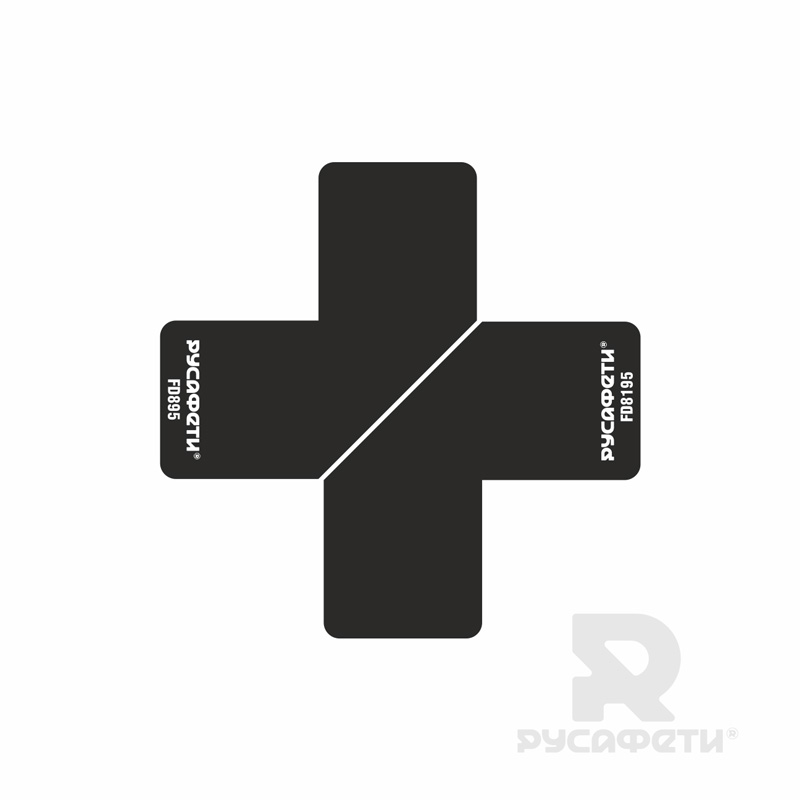 Набор самоклеящихся элементов напольной разметки FD8 КРЕСТООБРАЗНЫЙ РАЗРЕЗНОЙ ЭЛЕМЕНТ (10 шт./уп.)