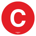 Cамоклеящийся напольный знак FG2-C (буква C)