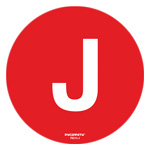 Cамоклеящийся напольный знак FG2-J (буква J)