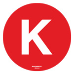 Cамоклеящийся напольный знак FG2-K (буква K)