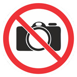 Запрещающий знак P01-04 Фотографировать запрещено, размер: 50х50мм